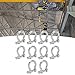 Aumotop Sturdy 10Pcs Stainless Steel Load Shackle D Anchor for Various Industrial Applications M5, Heavy Duty UShape
