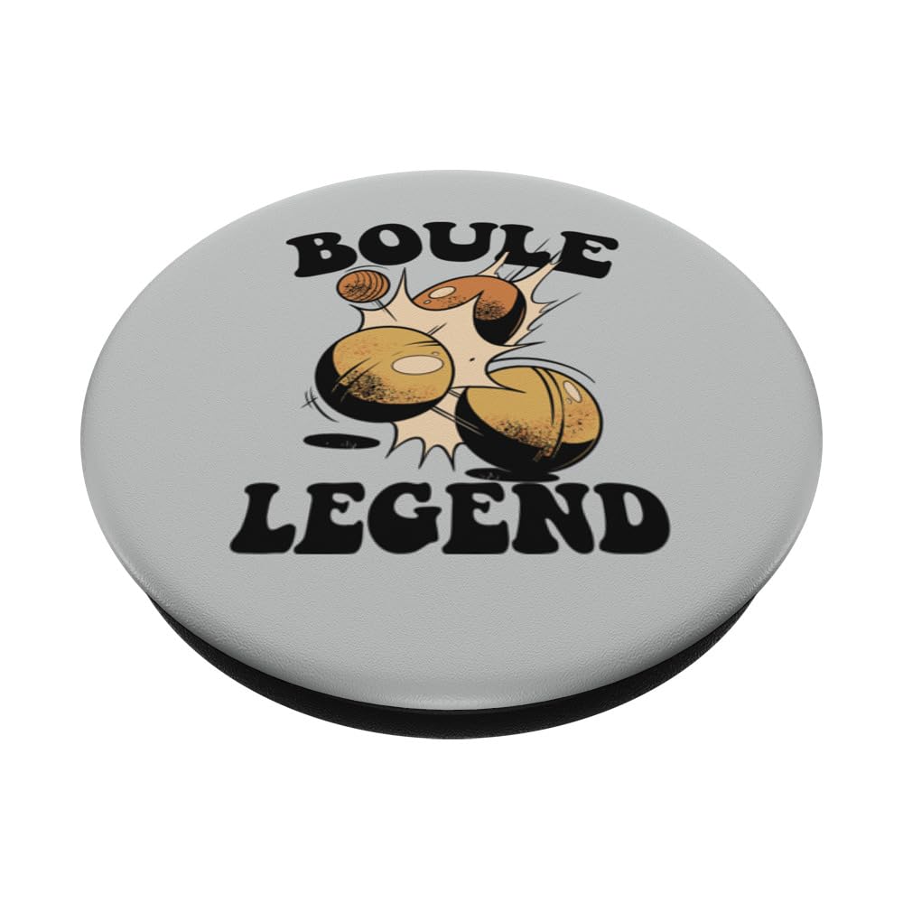 Boule Balls For Boulder Petanque Boules Ball PopSockets Swappable PopGrip, Black - Image 2