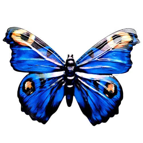 Katutude Papillon en Métal, Papillon Métal, Art Décoration 3D Sculpture Murale en Métal Suspension Papillon Métal, Papillon Decoration 3D pour Accrocher Le Mur Art Jardin Pelouse Intérieur Extérieur