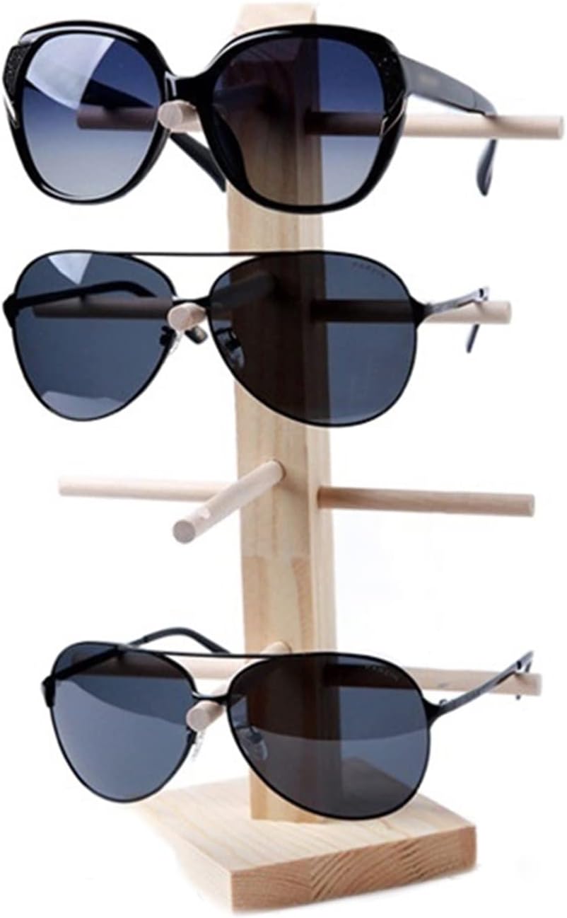 Multi Layers Wood Sunglass Display Rack Shelf Eyeglasses Show Stand Jewelry Holder for Multi Pairs Glasses Showcase Sunglasses Display Stand (Color : 2 Layers) (4 Layers)