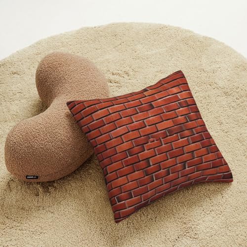 Housses de coussin velours canapé lit : décoration cocooning brique