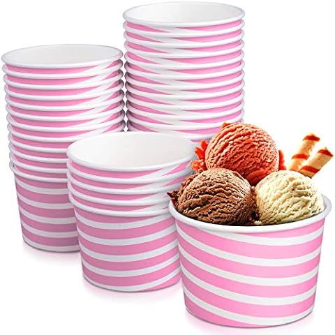 TYPTOP Fun Pink Stripe Ice Cream Cups Cover