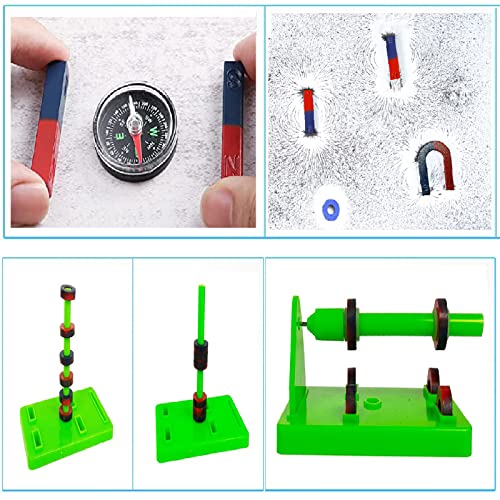 Labs Junior Science Magnet Set For Education Science Experiment Tools Icluding Bar/Ring/Horseshoe/Compass Magnets #TOP4