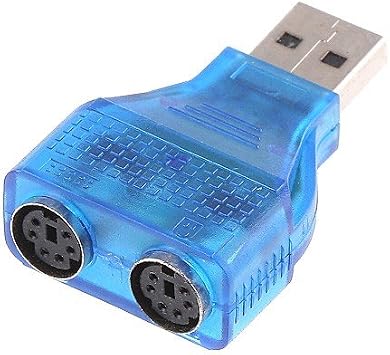 Sanoxy USB-to-PS2 PS/2 Mouse Keyboard-Converter Dual Adapter/Splitter with Built-in chip