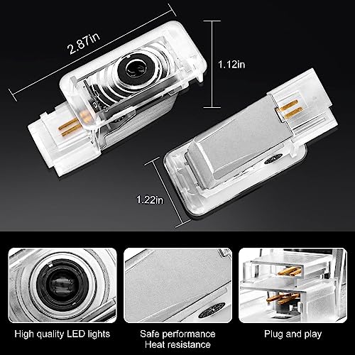 3D Shadow Lights LED Door Logo Projector for Cadillac SRX CT6 XTS ATS XT4 XT5 XT6 Dual Plug Puddle Lights for Cadillac Welcome Courtesy Lights Auto Accesories