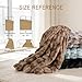 VFROO Ultra Soft Luxury Faux Fur Throw Blanket for Couch, Fuzzy Fluffy Plush Warm Cozy Ruched Blanket for Sofa Bedroom Living Room, Elegant Gift Idea for Women (50