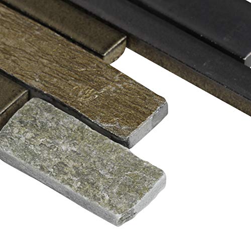 Msi Cobrello Interlocking Pattern Porcelain Tile For Kitchen Backsplash, Wall Tile For Bathroom, And Shower Wall Tile, 12 In. X 12 In. Mesh-Mounted Mosaic Tile, Multicolor, (10 Sq. Ft.) #TOP3