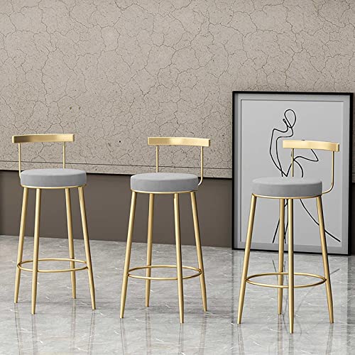 Tabourets de bar de petit déjeuner chaises rembourrées avec dossier - 8