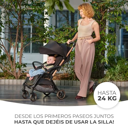 Miniatura 8 de Kinderkraft Apino Silla De Paseo Bebé, Carrito, Carro Bebé, Auto Folding, Plegado Automático, Carrito Bebé, Posición Reclinada, Posición Tumbada, Ligero, 7,5g, Impermeable, Carga Máxima 24 Kg, Beige
