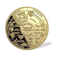 Masonic Challenge Coin Gold Plated for Freemason Coin 3D Design with Case — image 3
