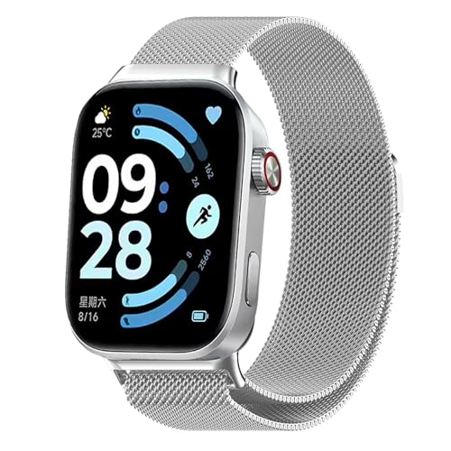Correa de malla metálica magnética para Xiaomi Redmi Watch 6 miniatura 1