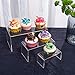 X L XLMAGNET Acrylic Display Risers 2 Sets of 3 Size Steps Acrylic Display Stand Anti-Corrosion Clear Showcase Display Shelf for Figure Collection Jewelry Cup Cake Buffet