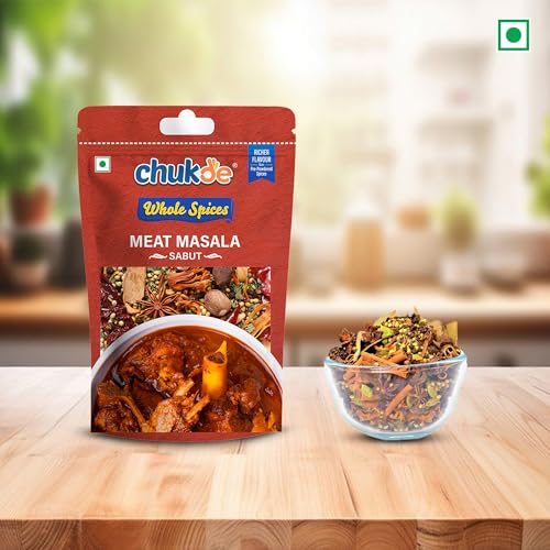 Image of Chukde - Meat Whole | Sabut Masala | Spices Blend for Authentic Indian Curries | Ideal for Lamb, Goat, and Mutton Dishes | Laboratory Tested and Hygienically Packed | 50 Gm (Pack of 6)