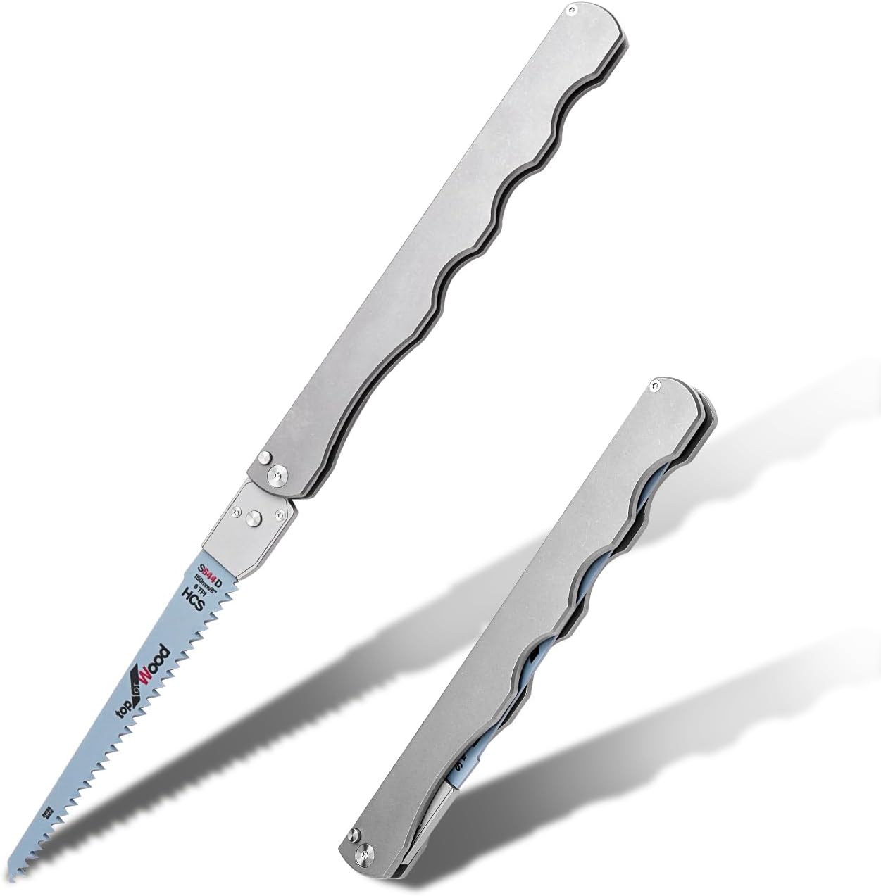 Titanium Folding Hand Saw, 13 Inch Camping Saw Heavy Duty High Carbon Steel Blade for Wood Cutting, Tree Trimming and Gardening