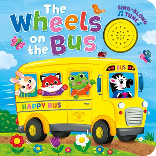 Image of Wheels on the Bus Song Book – 1-Button Musical Board Book for Toddlers & Infants | Sing-Along Sound Book with Adorable Animal Friends | Ages 1 and Up