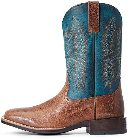 Ariat Mens Valor Ultra Western Boot Dark Tan/Rocky Blue 11.5 | Image 1