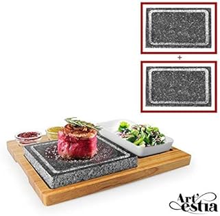 Artestia Cooking Stones for Steak ,Steak Stones Sizzling Hot Stone Set, hot Rock Cooking Stone Indoor Grill,Steak Sto...