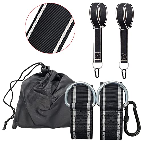Outdoor People Co Set Of 2 Tree Swing 10Ft Strap Hanging Kit With Travel Carry Handy Bag With Safe Lock Carabiners And Hooks,2500Lbs Breaking Strength For Securing Hammocks-Tree Swings And Tires #TOP4