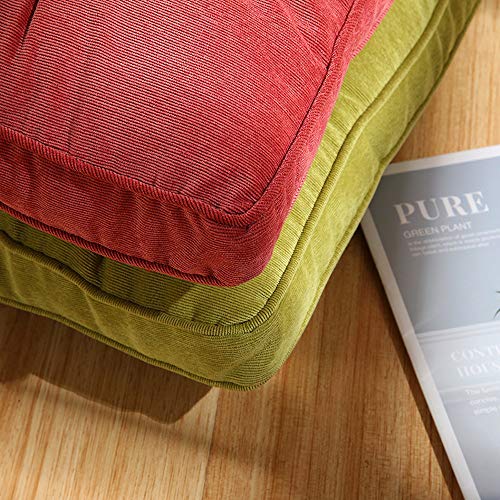 Nathime Soft Patio Outdoor Corduroy Chair Pad With Ties Indoor Dining Chairs Cushion 18"×18"×3.6" Blue 1Pc #TOP5