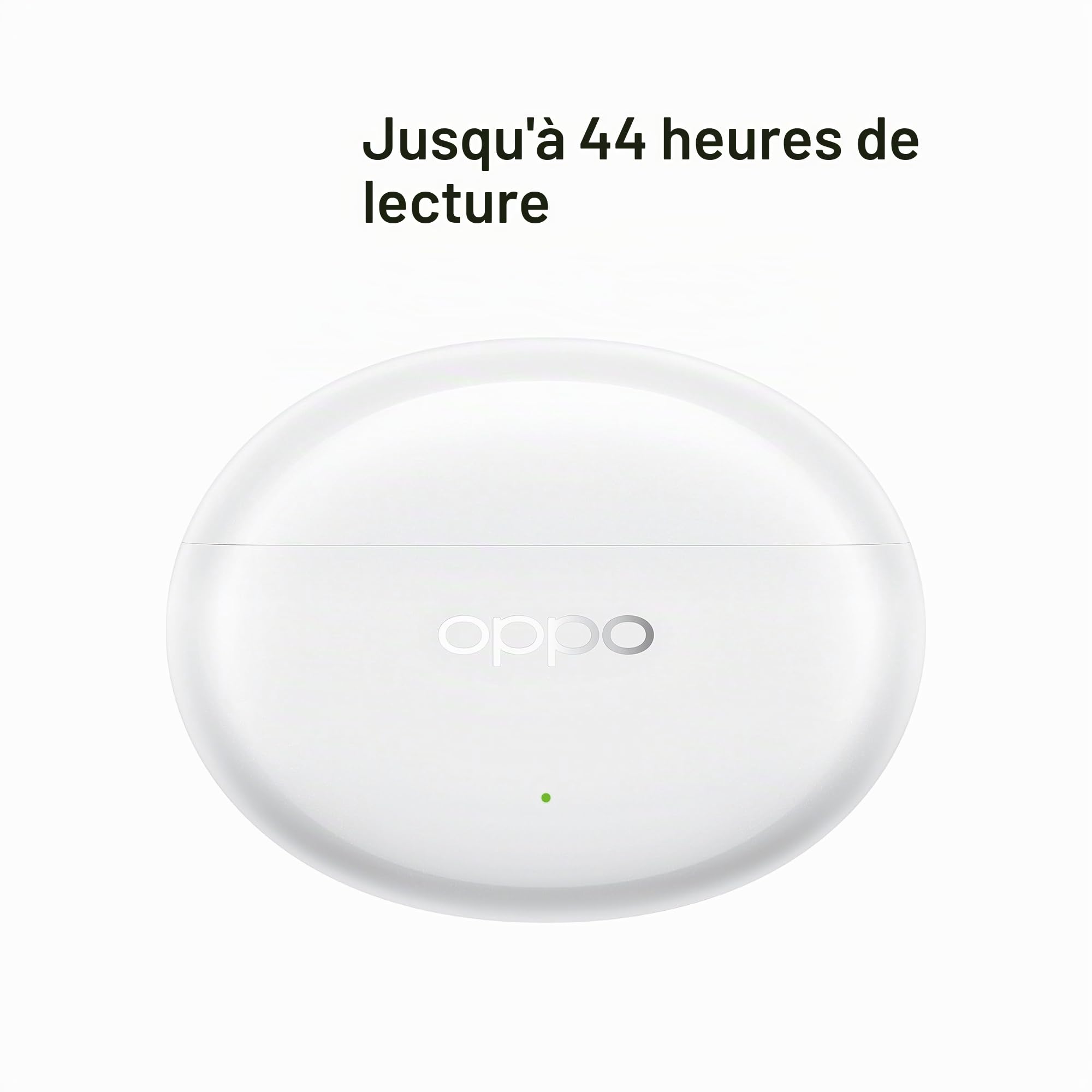 Oppo Enco Air4 Pro Écouteurs True Wireless,44h d'autonomie, Pilote en Titane de 12,4 mm, Bluetooth 5.4, Commandes tactiles, Annulation du Bruit AI, Android et iOS, IP55, [Version Italienne],Blanc