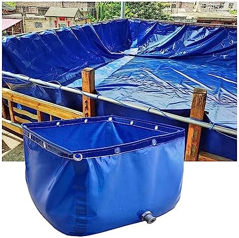 PVC Canvas Pond with Drain Valve - 0.5mm Temporary Koi Fish Holding Tank - Durable Water Storage Solution for Backyard Ponds & Aquariums