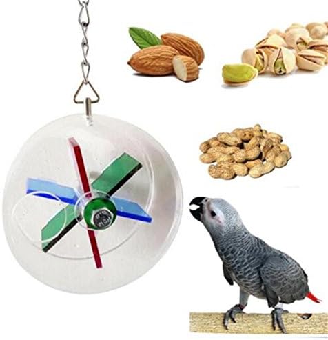 Parrot Creative Foraging Systems Foraging Wheel Bird Intelligence Growth Cage Acrylic Box Toys (A) image 2