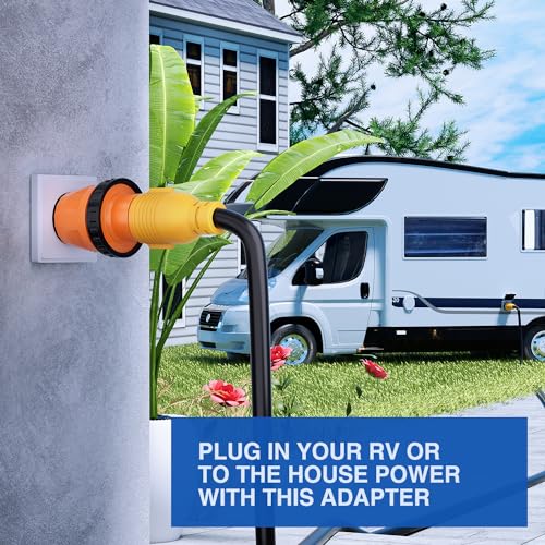 Image of Nilight 50A to 30A RV Power Adapter Twist Locking Connector | 14-50P L5-30R 50Amp Male Plug 30Amp Female Receptacle for Generator Camper Caravan Shore Converter