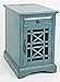 Jofran Craftsman Power Chairside Table Antique Blue, 16" W X 22" D X 25" H, Finish, (Set of 1)