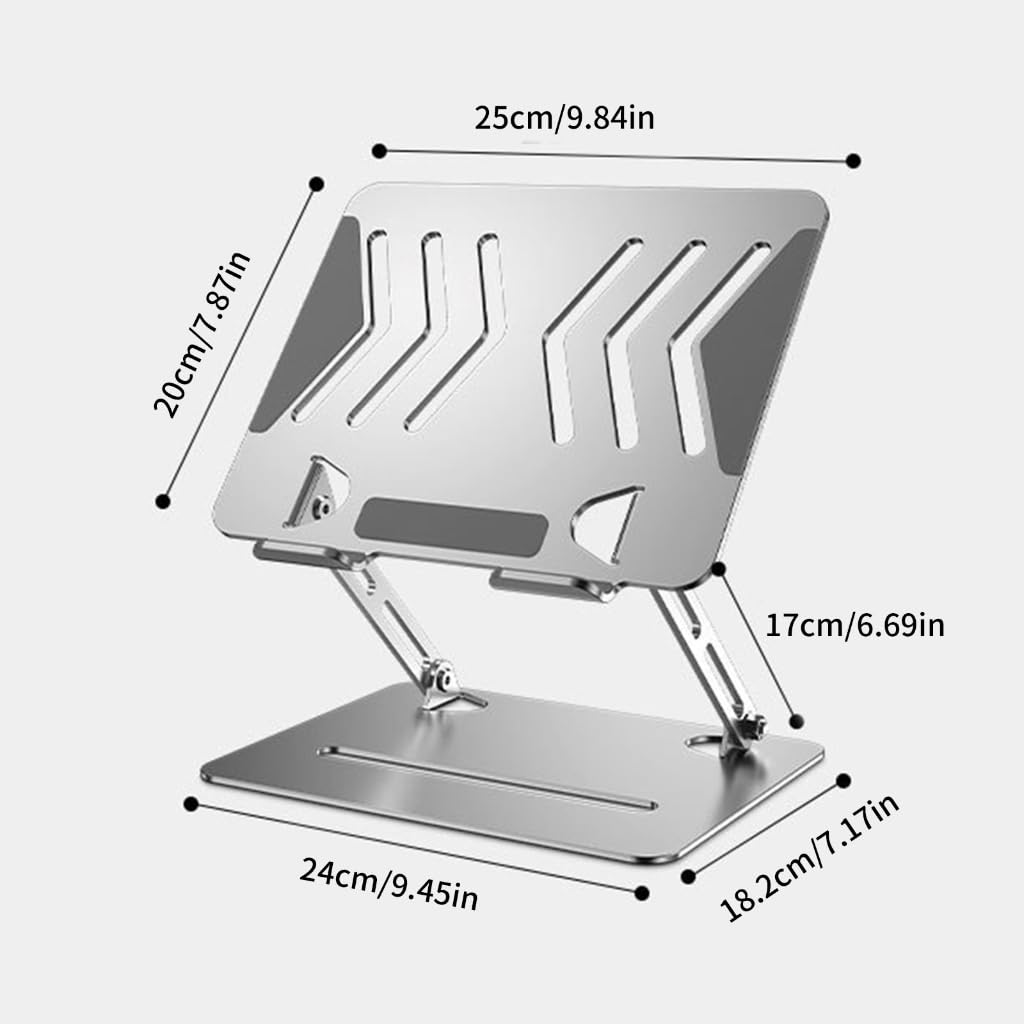 Soporte ergonómico plegable para computadora portátil, soporte de altura ajustable para trabajo colaborativo, fácil almacenamiento
