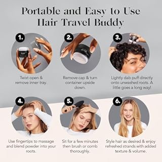 Kitsch Dry Shampoo Powder for Women & Men Dry Shampoo for Dark Hair w/Rice Protein - Unscented, Volumizing, No White Cast, Non Toxic, Non Aerosol, Organic, Travel Size | Ideal Gifts for Women - 8g