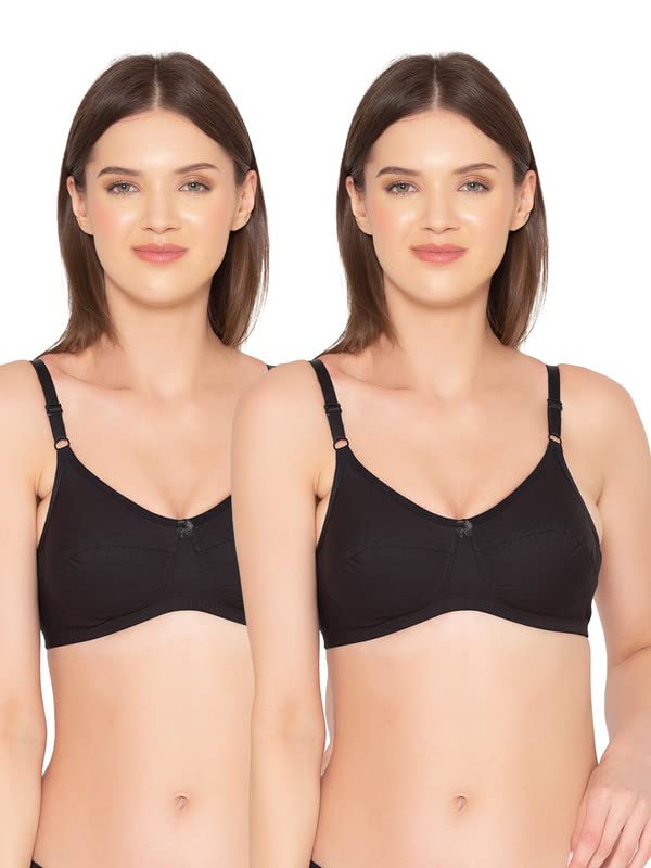 groversons paris beauty Women's Pack of 2 Non-Padded, Wirefree, Full-Coverage Bra (COMB06)-picture-15