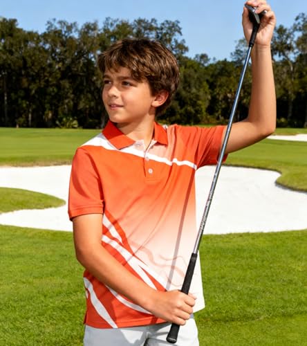 Image of uideazone Boys Polo Shirts Dry Fit Performance Golf Short Sleeve Casual School Uniform Size 5-14