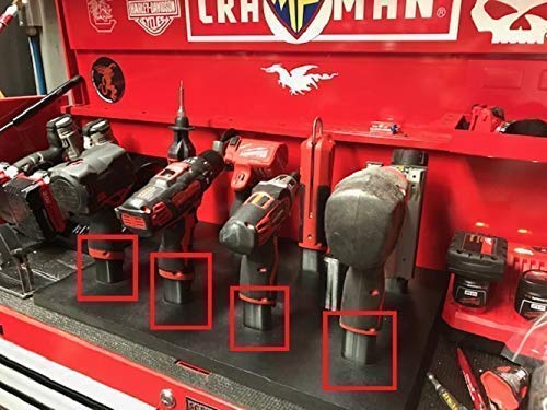 Milwaukee M12 12v Lithium Ion Cordless power tools Stealth Mount hanger holder from battery slot Black by eToolz (2 packs)