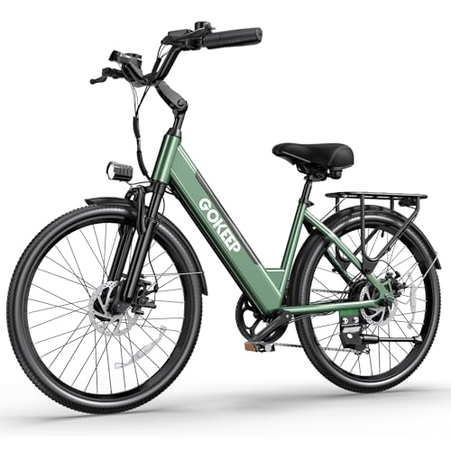 GOKEEP Electric Bike for Adults,1000W Peak Power,Up to 75 Miles 28MPH,26