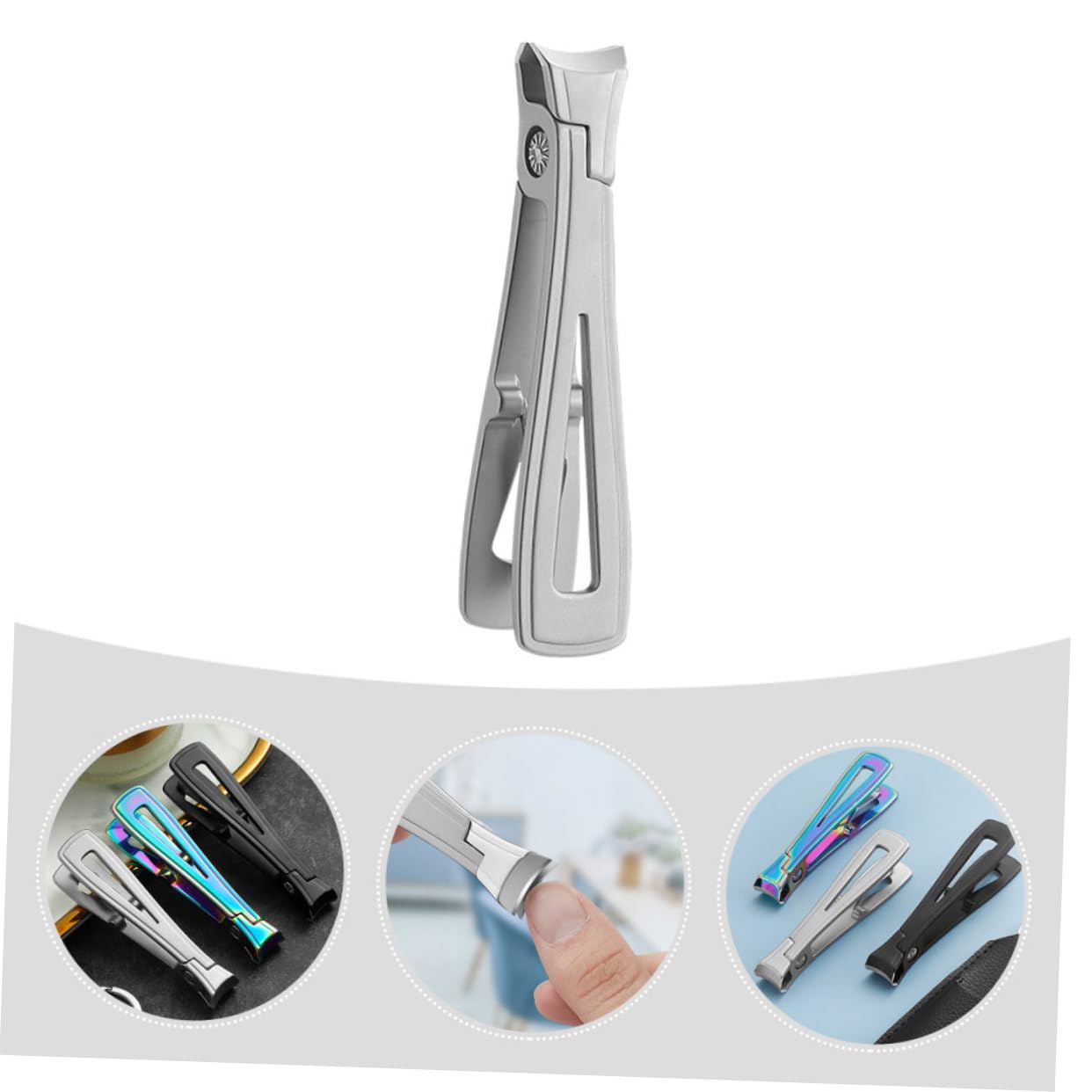 FRCOLOR 3piezas Cortaúñas Inoxidable Profesional Herramienta De Manicura Para Uñas De y Pies Diseño Ergonómico y Para