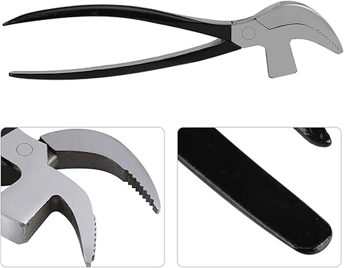 Miniatura 6 de Alicates de zapatero de acero, Alicates de zapatero de artesanía en cuero, Alicates en forma de pico, Alicates con martillo, Herramienta de trabajo