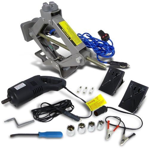 Gizmo Supply Co Electric 2 Ton 12 Volt Car Lift Jack & Impact Wrench Kit