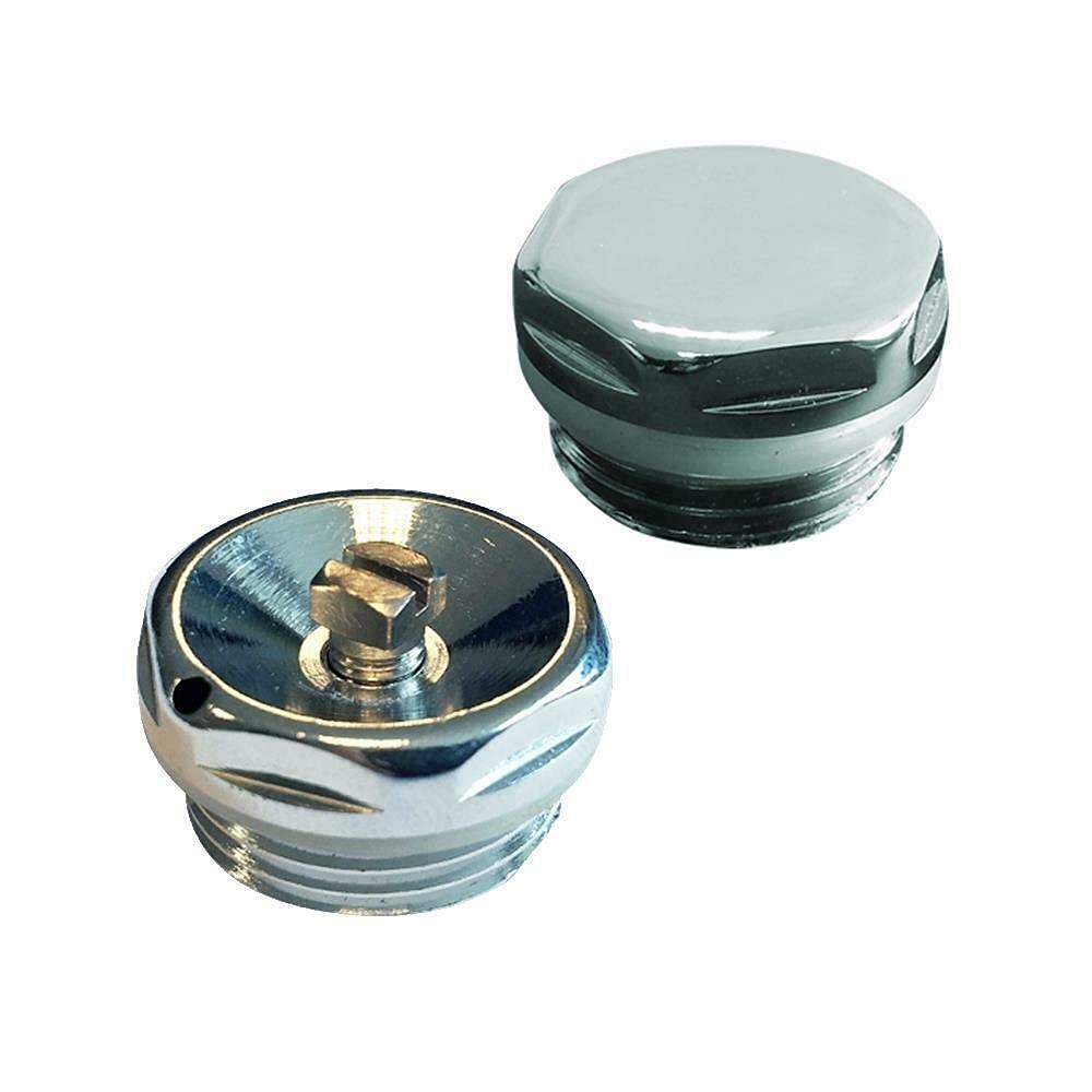 Valve Kings Chrome 1/2" Bsp - Blank Plug & Bleed Valve Set (For Towel Rails & Radiators)