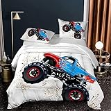 QBIDCSX Bettwäsche 155x220 Bettbezug Set 3teilig Offroad Bettbezug mit Reißverschluss, Weiche...