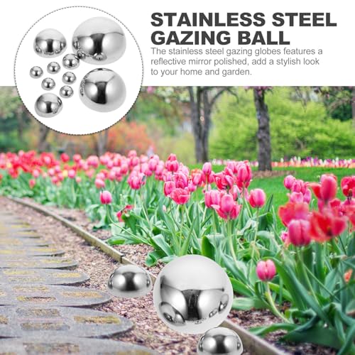 Bolas reflectantes de acero inoxidable para decoración de terrazas y patios 4