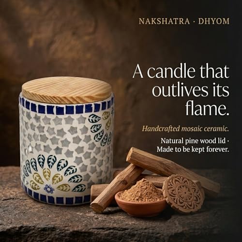 Image of Sandalwood Scented Candle | Glass Jar | Flame of Meditation | 100% Soy Wax | No Paraffin | Eco Wick | 200g | 36Hr | Sacred Home Fragrance| Spa, Meditation and Gift for All Occasion