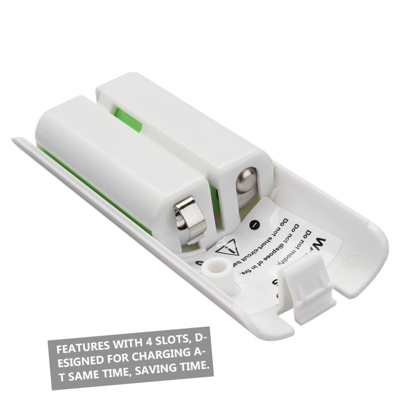 Caricatore Batteria USB a 4 Slot Bianco in Plastica