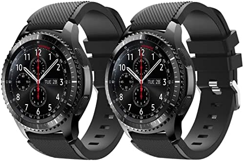Vozehui Armband Kompatibel mit Samsung Galaxy Watch 3 45mm/Galaxy Watch 46mm/Samsung Gear S3 Frontier/huawei watch GT/huawei watch 2 pro Smartwatch, 22mm Silikon Sport Wrist Band für Herren Damen