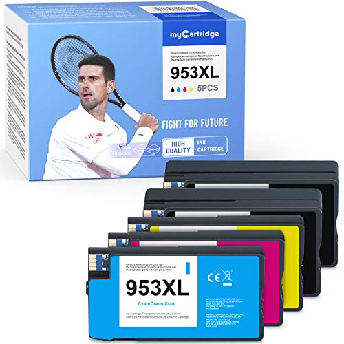 myCartridge 5 compatibel HP 953XL 953 XL multipack cartridges voor HP OfficeJet Pro 8710 8715 8720 8730 7740 7730 7720 (zwart/cyaan/magenta/geel)