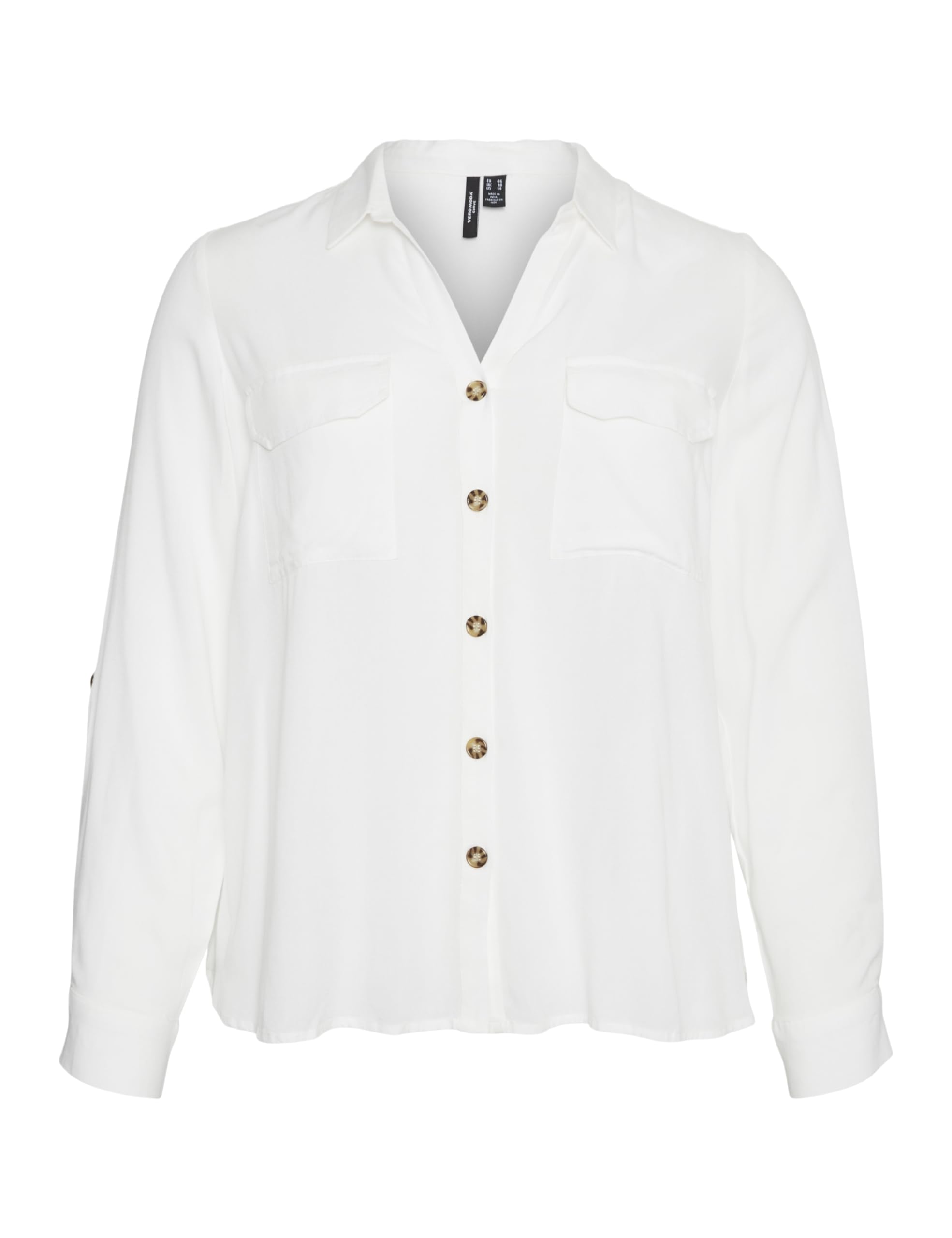 VERO MODA CURVE Vmbumpy L S Camiseta New Curve Noos Blusas para Mujer