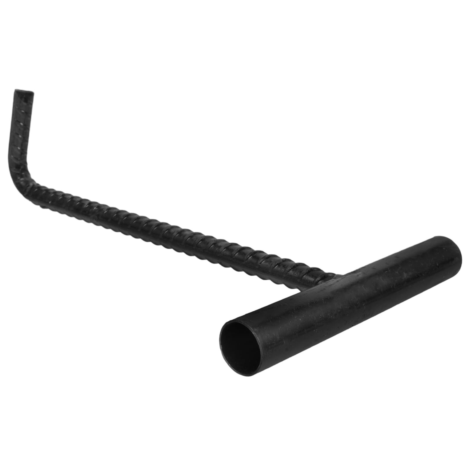 SOLUSTRE Roll T-Hook Outside Well Lid Hook Hooks Trampoline Springs Handy Hook Lifting Tool Wheel Pin Puller Grate Hook Handle Manhole Pulling Hook for Dockleveler Manhole Lid Opener Steel