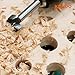 KENDO 16 Piece Forstner Bit Set, Made of Alloy Steel, Forstner Bits for Woodworking, Auger Opener Round Shank Drilling Cutting Tool for Hardwood, Softwood, Plastic, Plywood with Storage Case