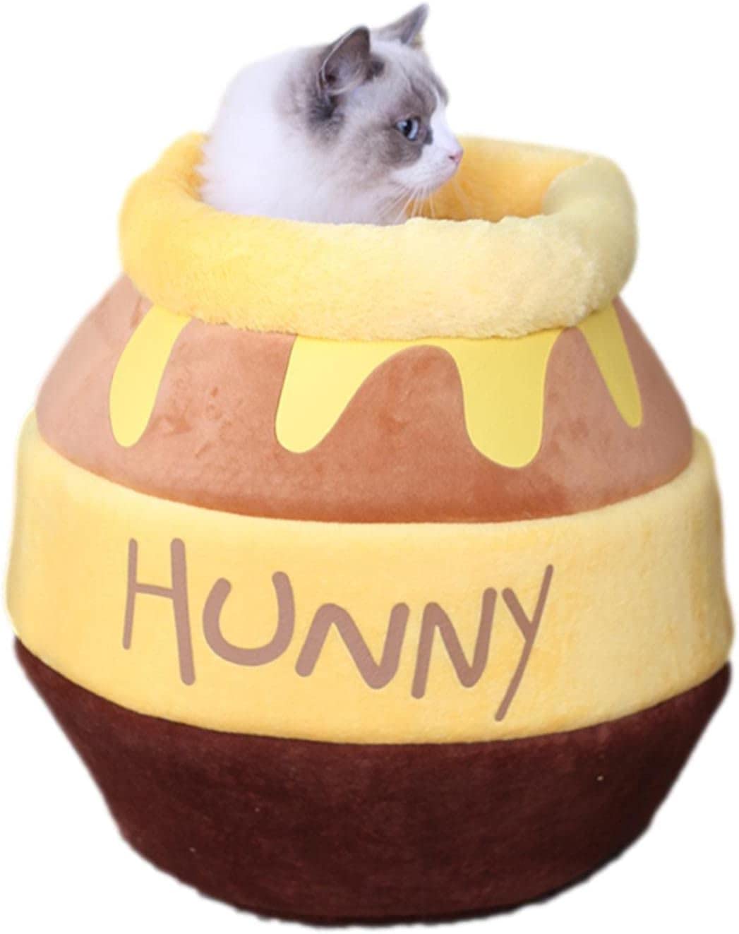 Dog Bed for Small Dogs | Cat Bed Cave Honeypot Shape Pet Nest - Comfortable Pet Cat House, Multifunctional Soft Pet Bed Suitable for Small Cats and Dogs