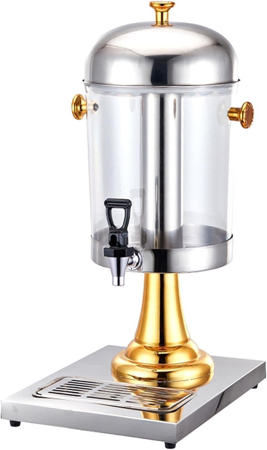 MYUYEE Drink Dispensers For Parties, Stainless Steel Juice Beverage Dispenser, 8/16/24L Catering Drinks Fountain, For Juice Tea Lemonade Iced Coffee (Gold 8L)