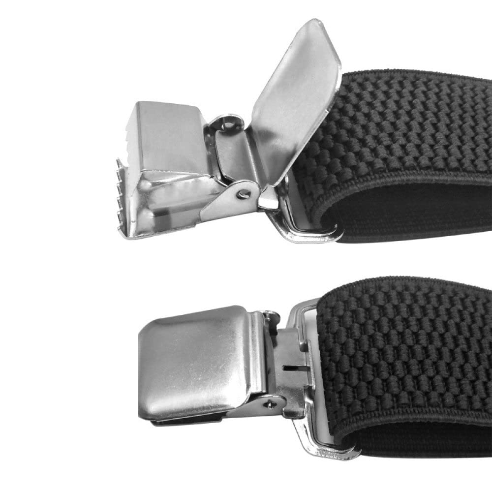 Cinturones Tirantes para Hombre en Forma de X, Tirantes para Hombre, Resistentes, de Gran tamaño, con Espalda en X y 4 Clips Resistentes, Correa elástica Ajustable para Pantalones,